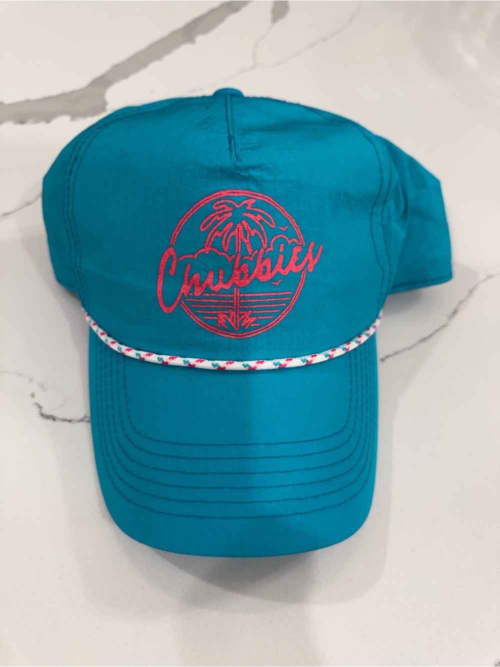 Chubbies Rope Hat The Bright Green Nylon Cord Hat in Aqua Dad Hat OS
